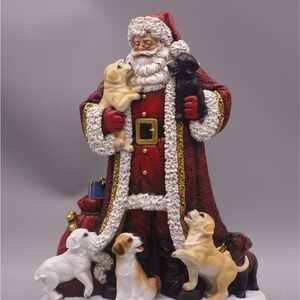 Roman Inc. 133821 Santa with Puppies Christmas Figurine 12" JS Joseph Studio